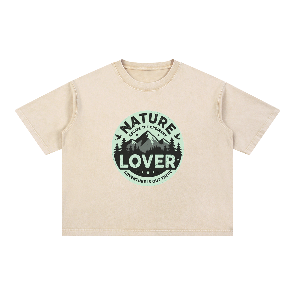 Mineral Wash Boxy Cotton T-Shirt