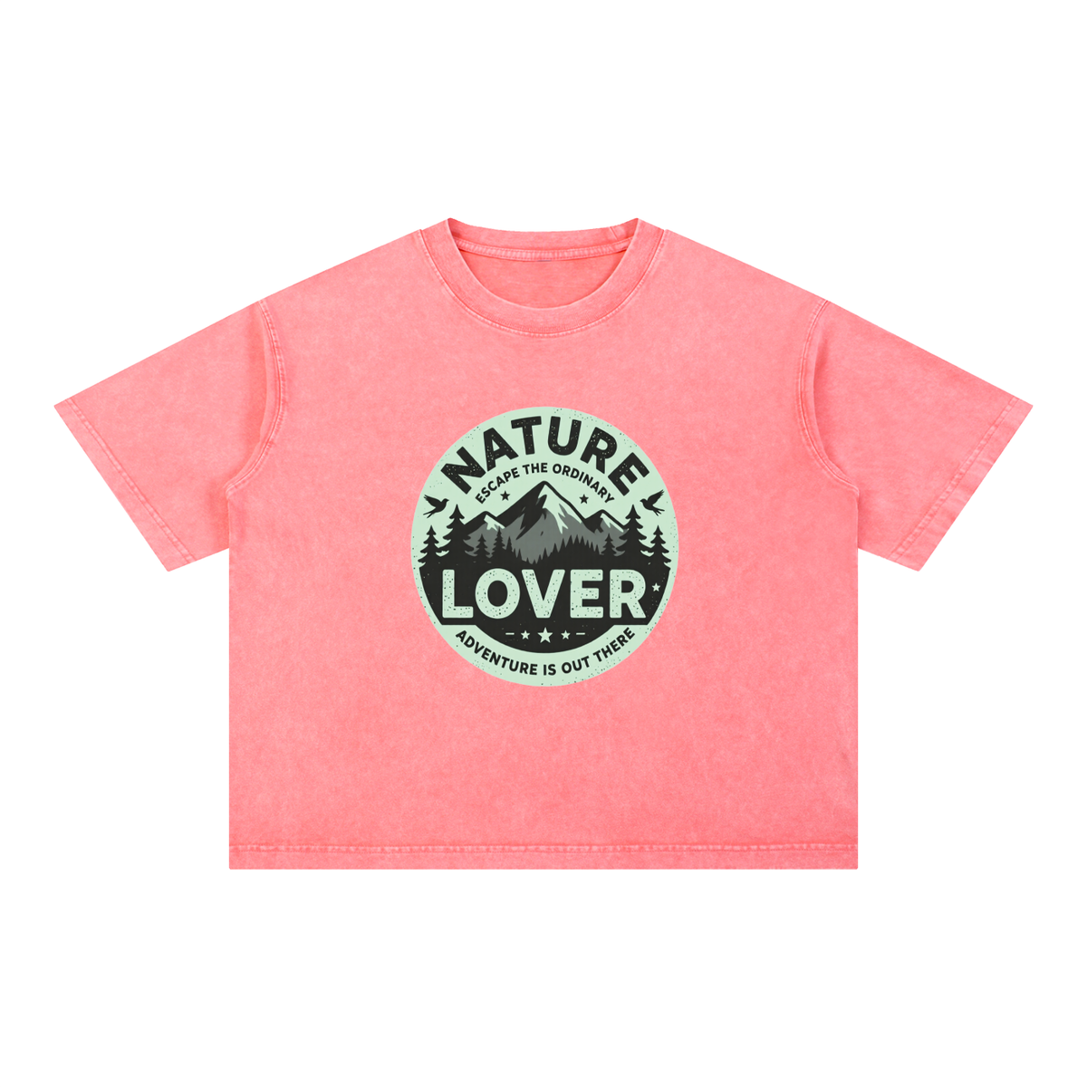 Mineral Wash Boxy Cotton T-Shirt