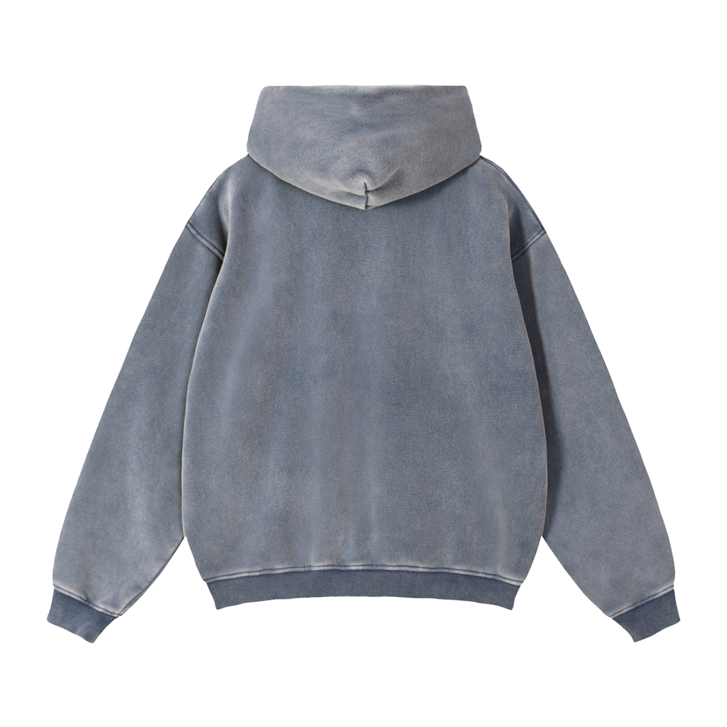 Men's Zip-Through Boxy Fleece Hoodie