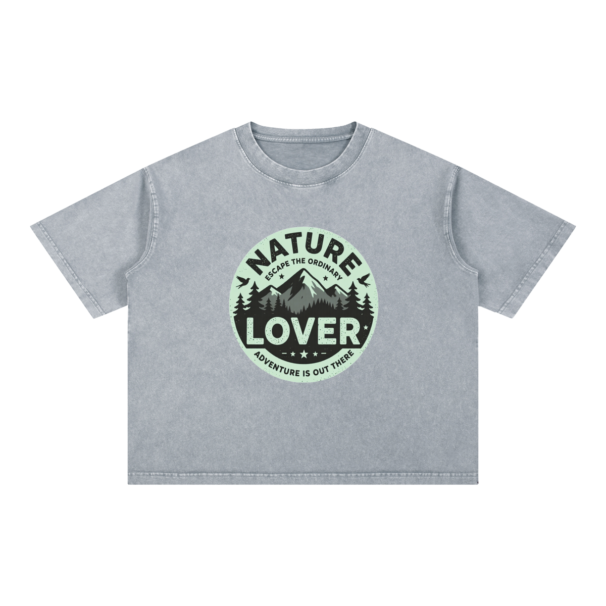 Mineral Wash Boxy Cotton T-Shirt